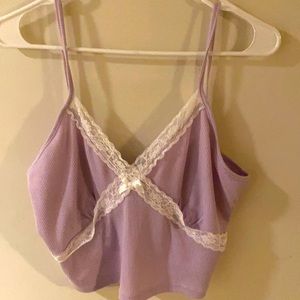 SHEIN | Purple ruffled tank top